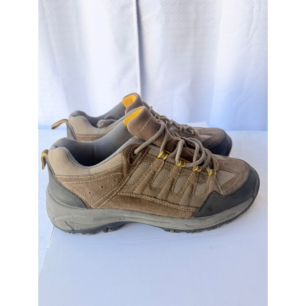 Denali Hiking Shoes Mens 8.5 Brown Good Low Top Suede Trail Sneakers AD8U59A-1